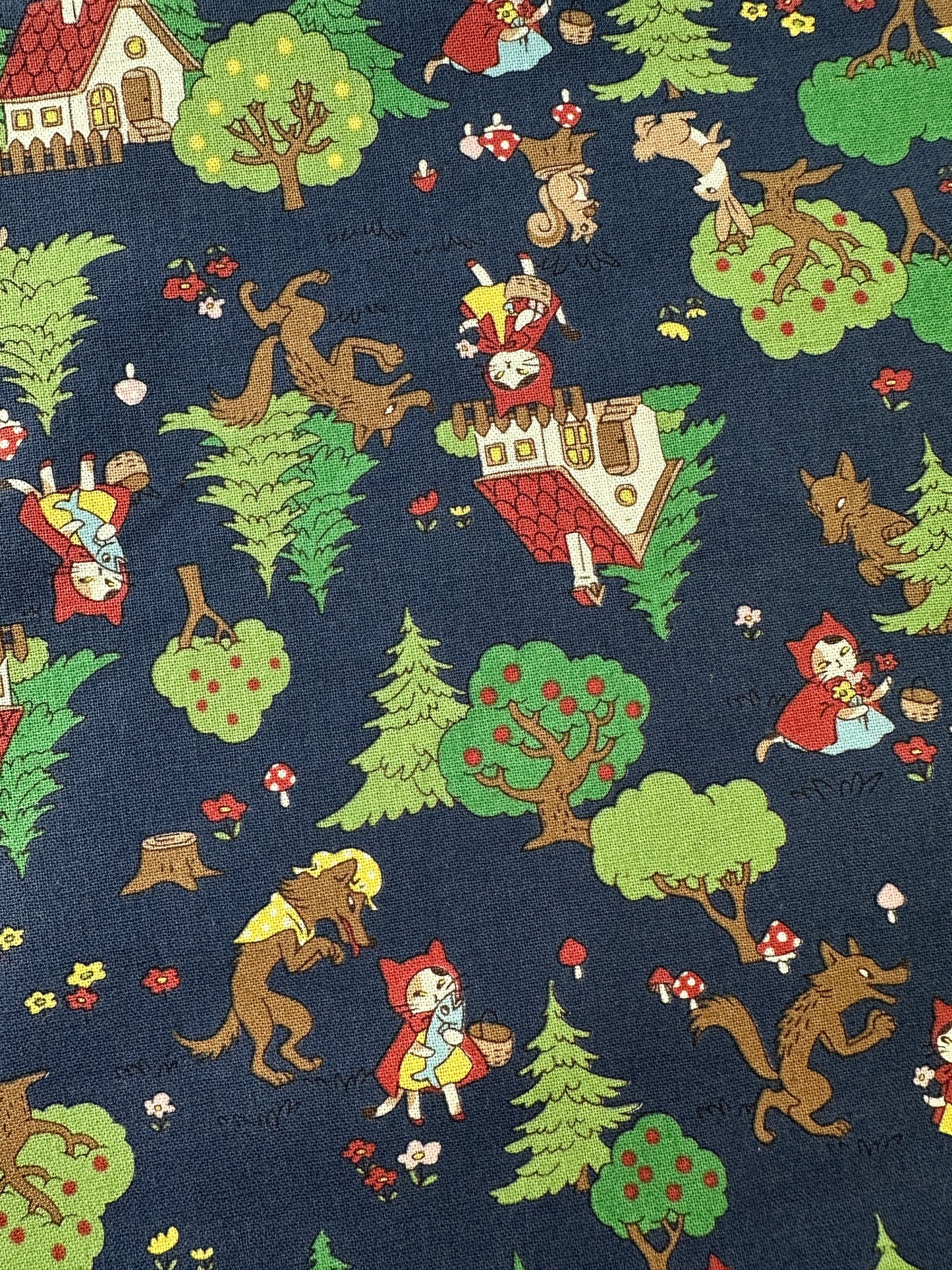 Kokka Cotton Sheeting, Chibi Petit - Little Red Riding Hood