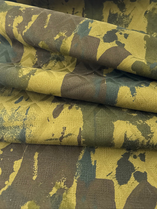 Cotton Stretch Jacquard, Camouflage Print