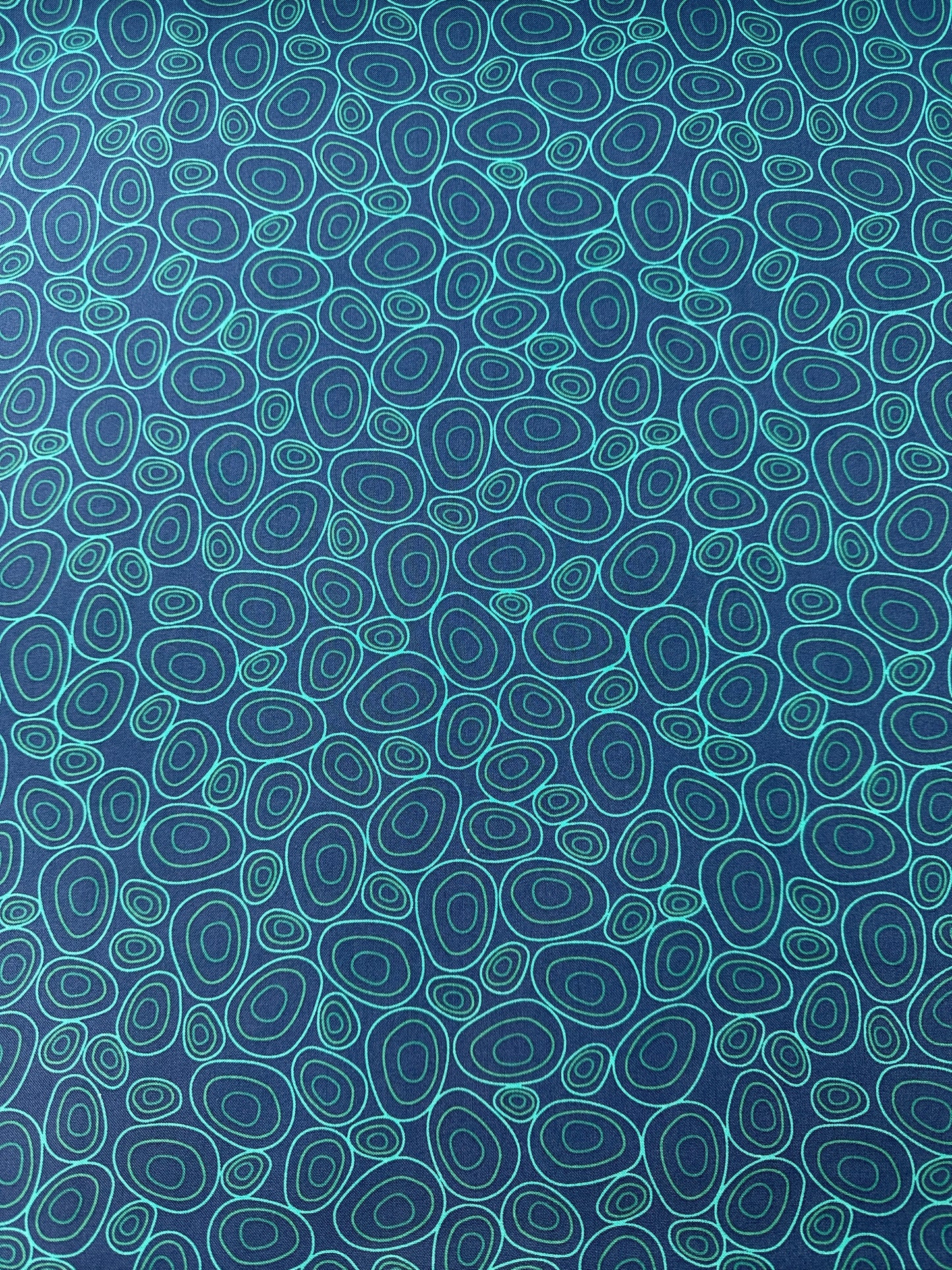 Cotton Sheeting, Puddles, Navy