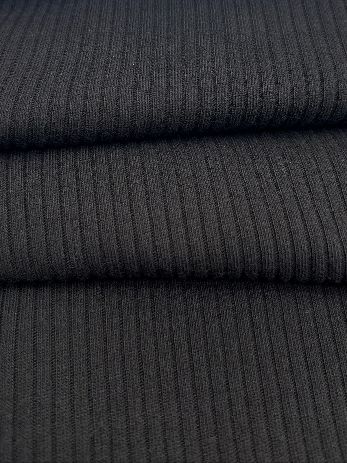 Cotton 6x3 Rib, Black, 311 gsm