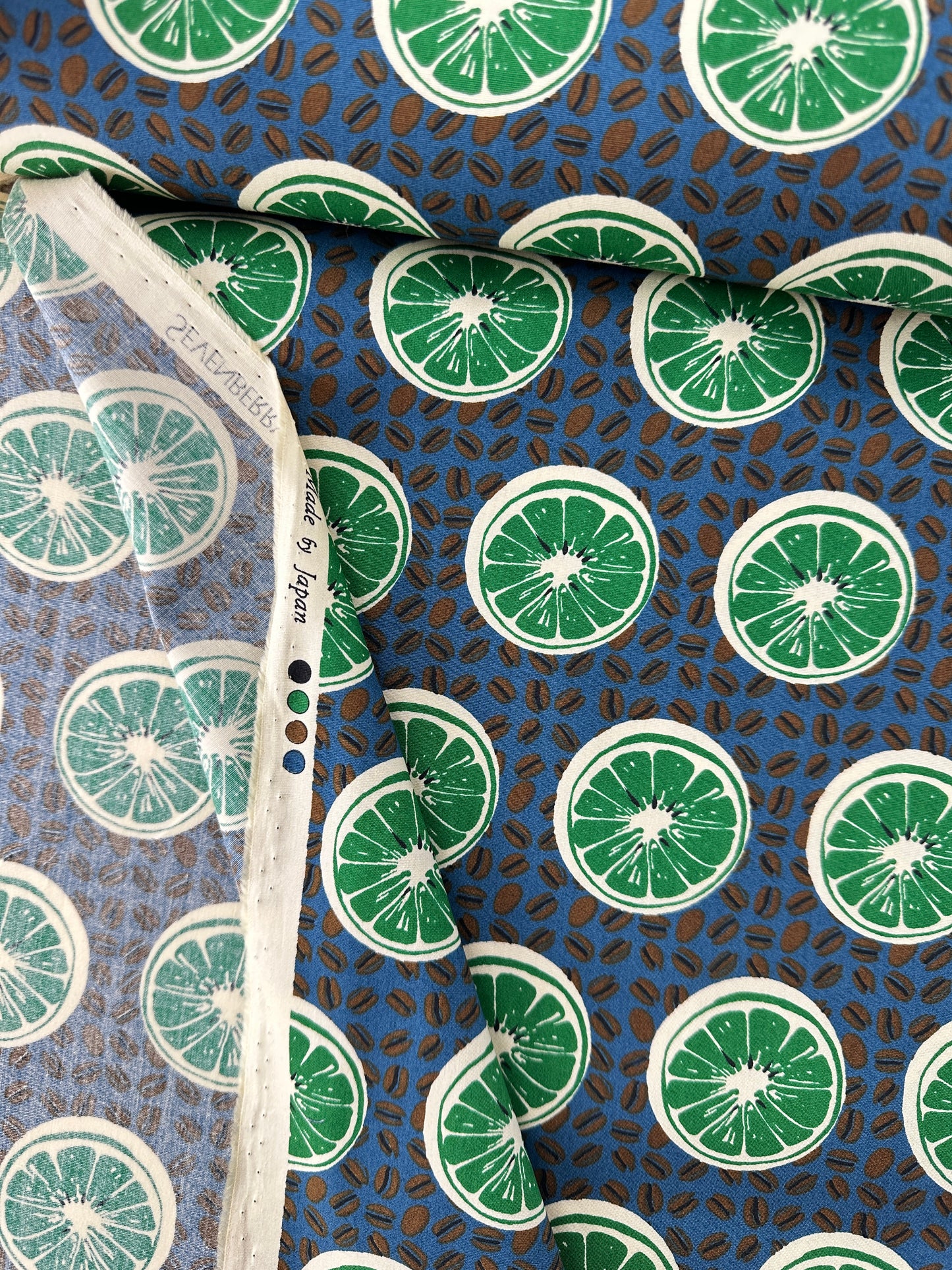 Sevenberry Cotton Poplin, Citrus Coffeebeans – Kelly Green