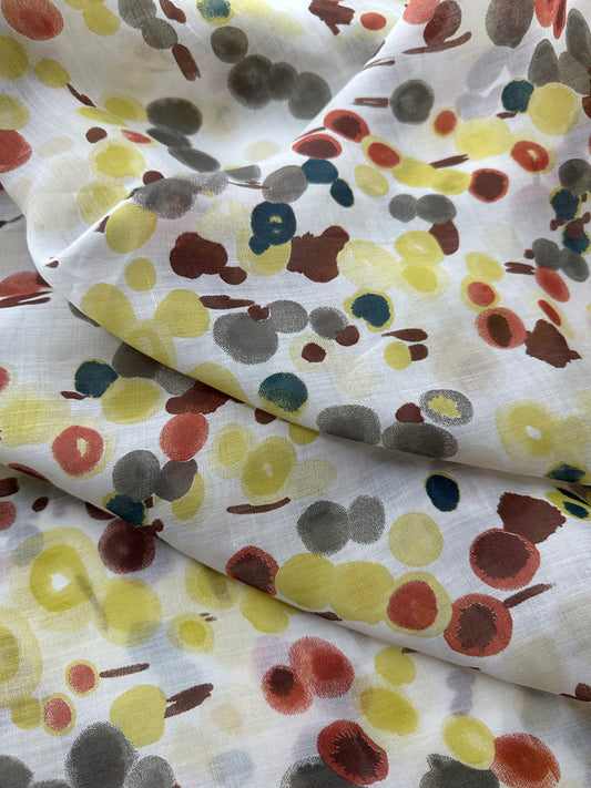 Cotton Voile, Multi-Color Print