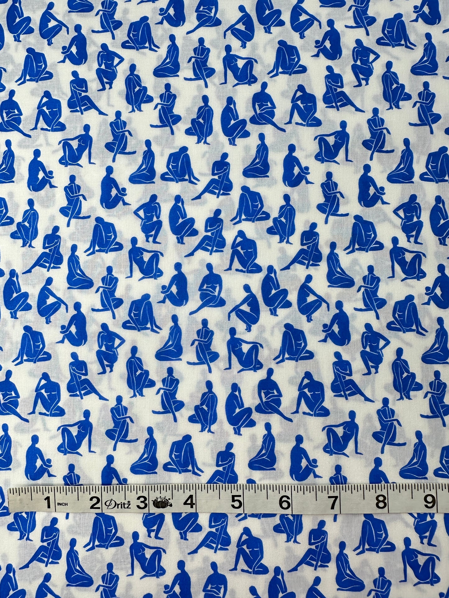 Italian Cotton Lawn, Blue Muse Silhouettes