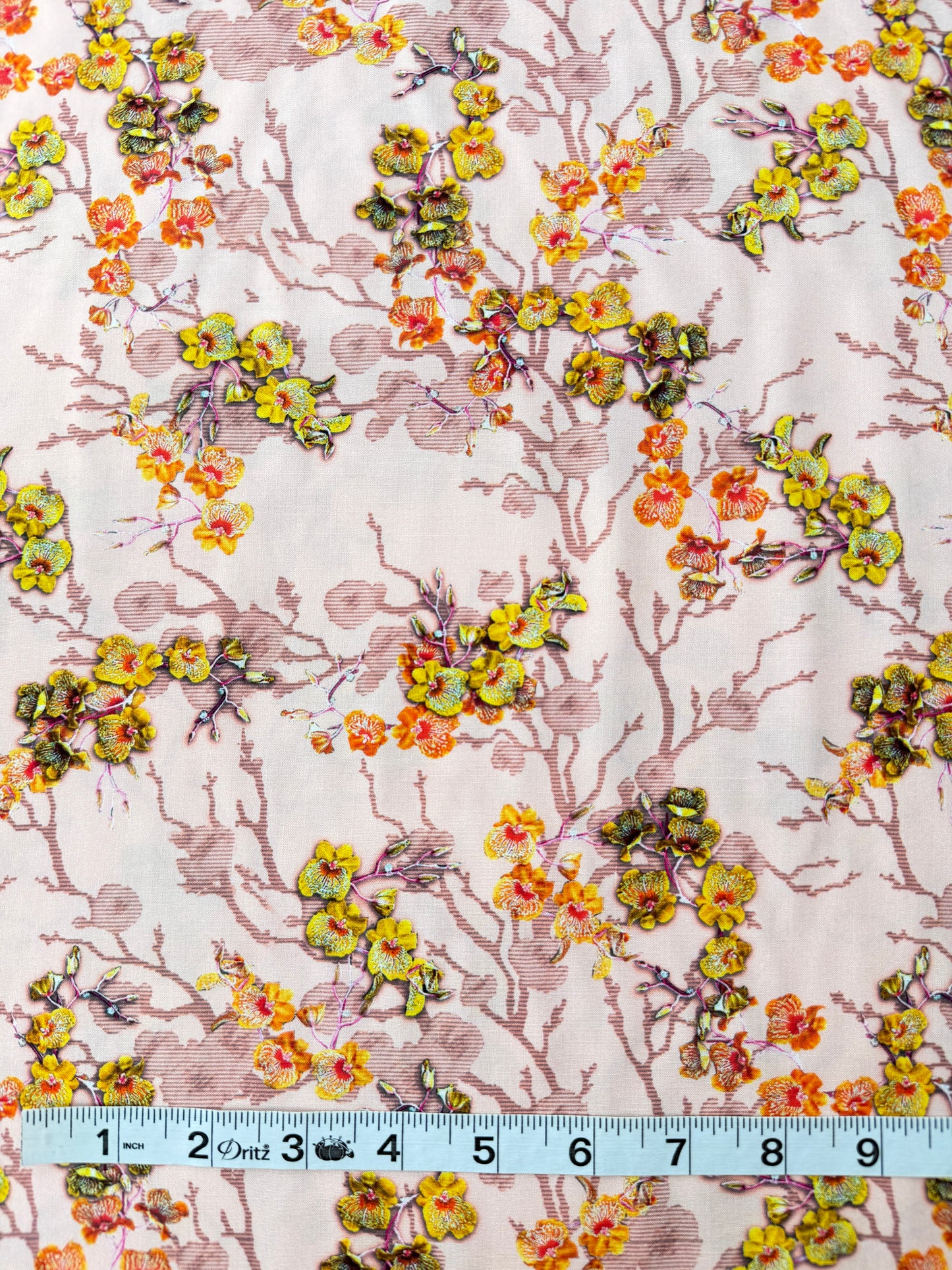 Rayon Lawn, Cherry Blossom Print – Pink