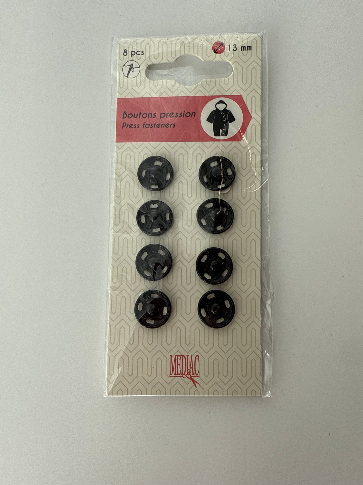 Snaps, Black or Silver, 16 mm or 13 mm