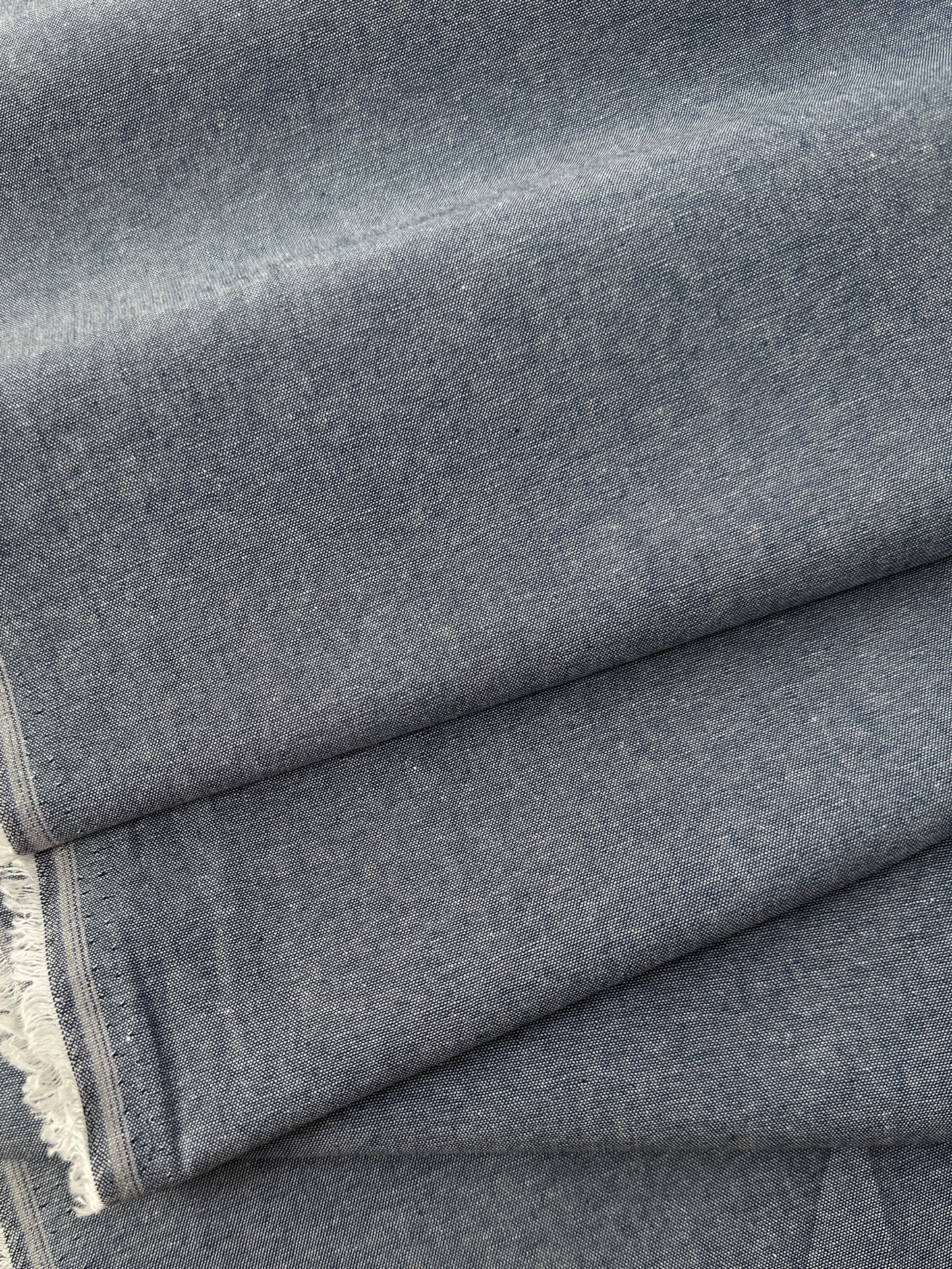 Chambray Cotton, Medium Blue
