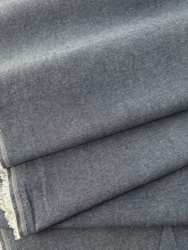 Chambray Cotton, Medium Blue