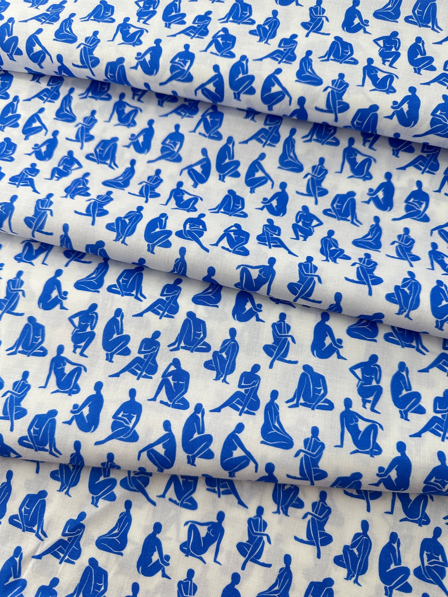 Italian Cotton Lawn, Blue Muse Silhouettes