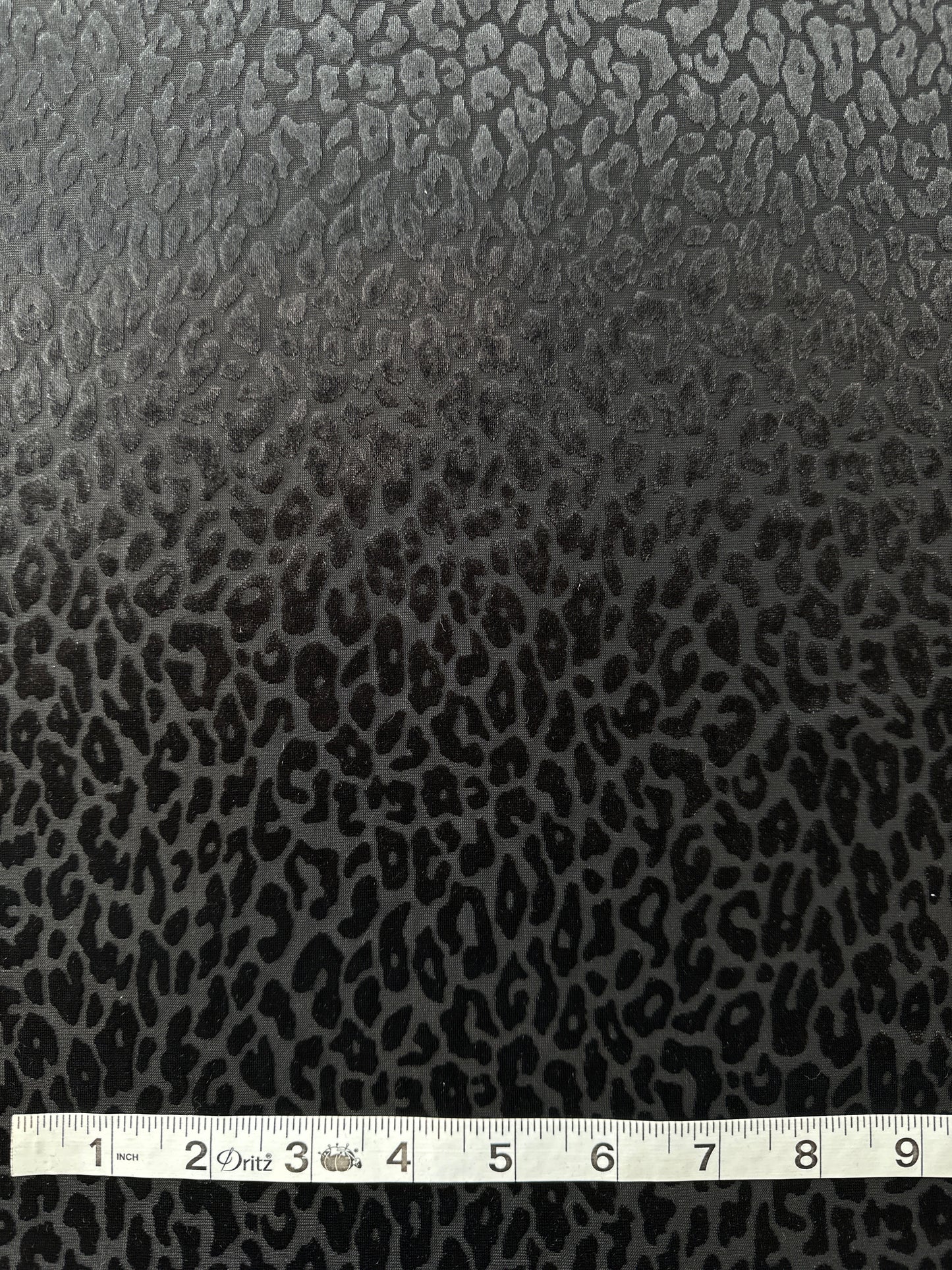 Polyester/Spandex Knit, Stretch Velvet, Embossed Leopard