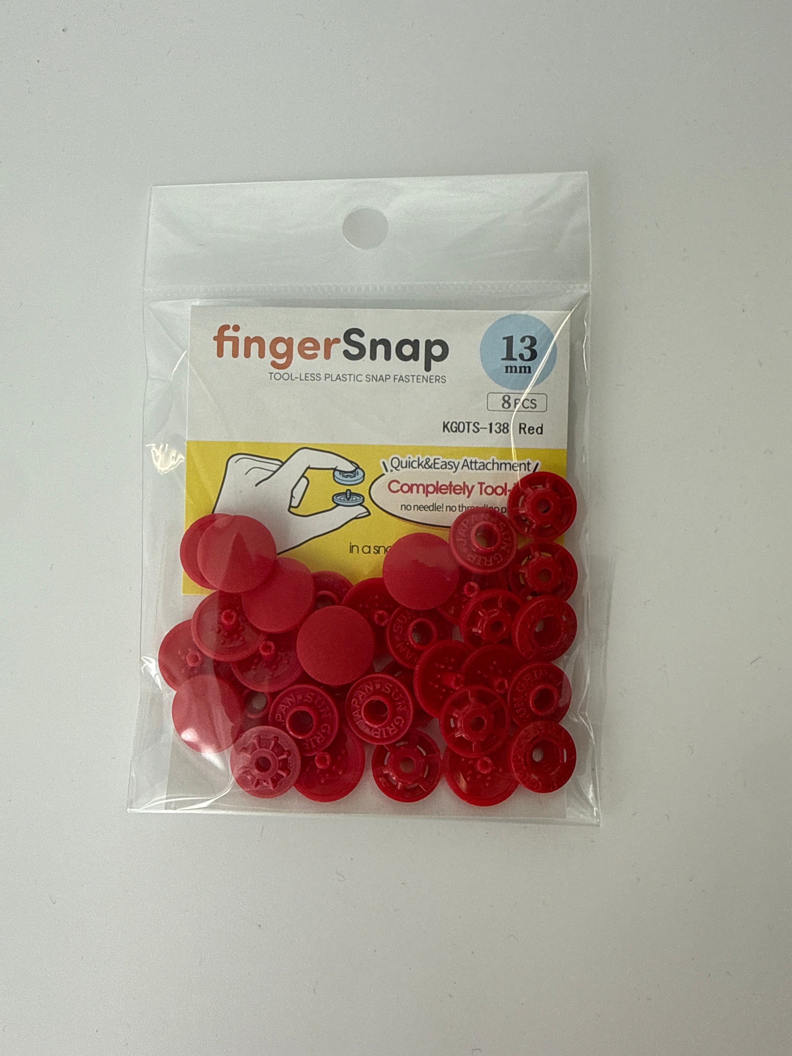 Tool-less Plastic Snaps, Red – Fiber Snob