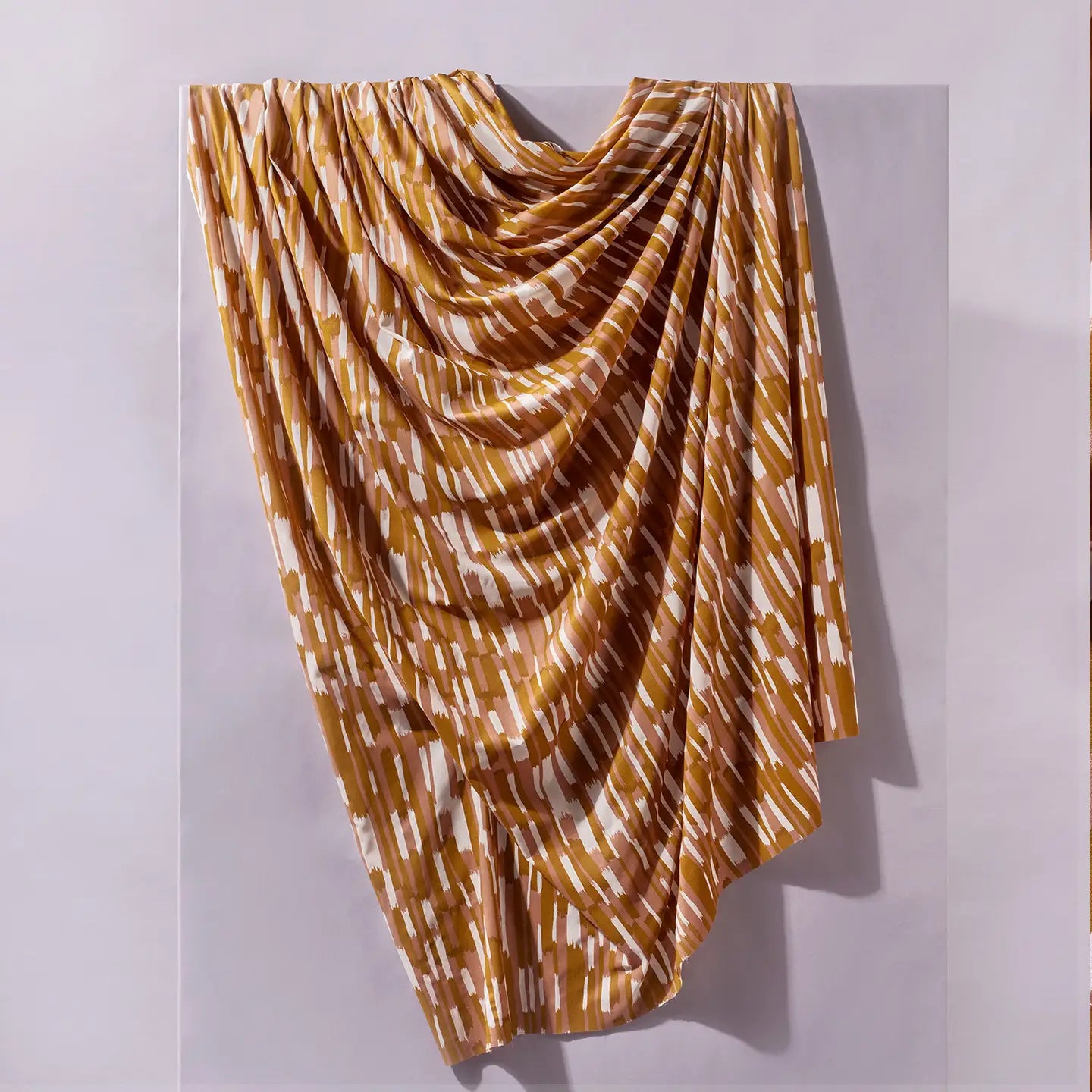 Atelier Brunette, EcoVero Viscose Poplin Print, Pecan Pie