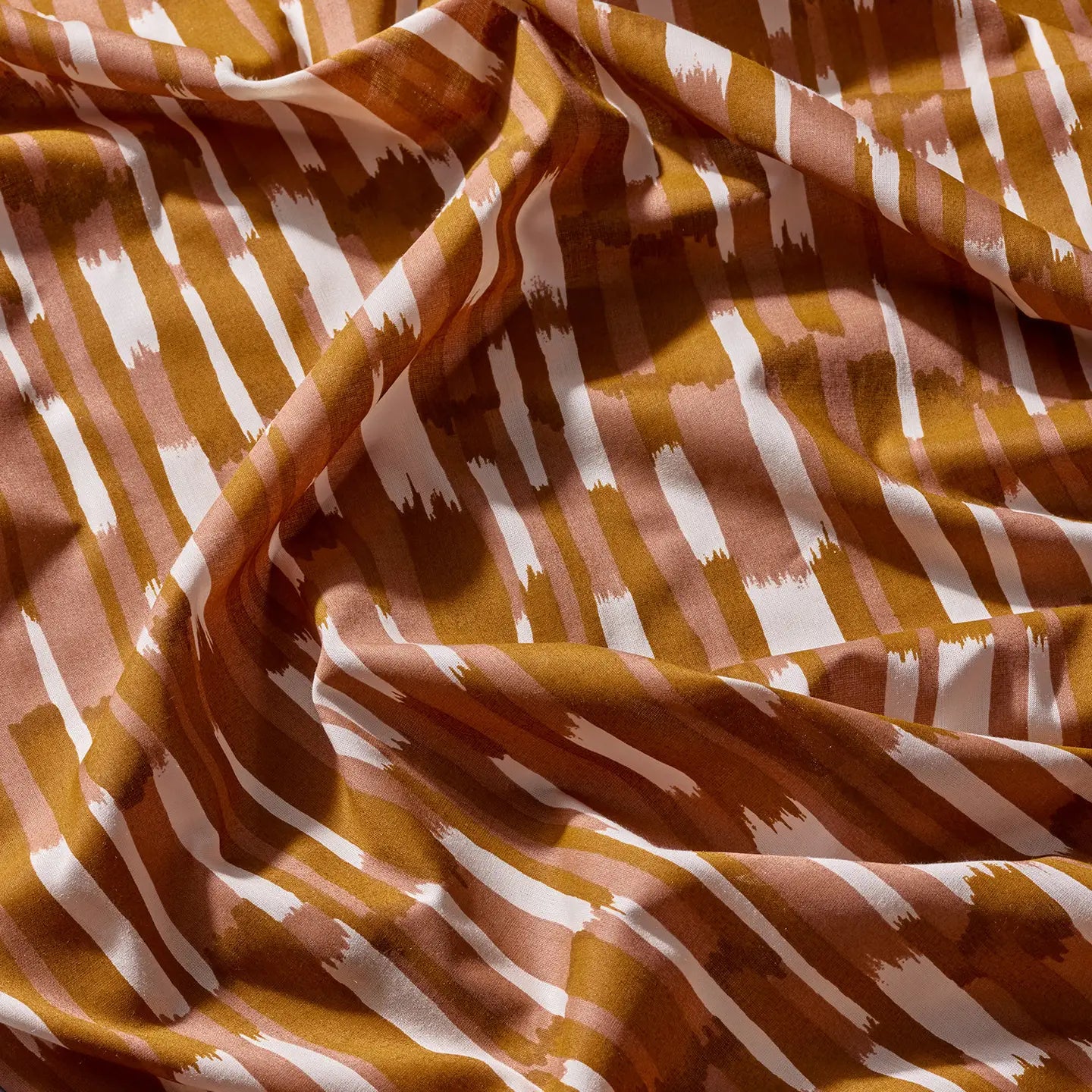 Atelier Brunette, EcoVero Viscose Poplin Print, Pecan Pie
