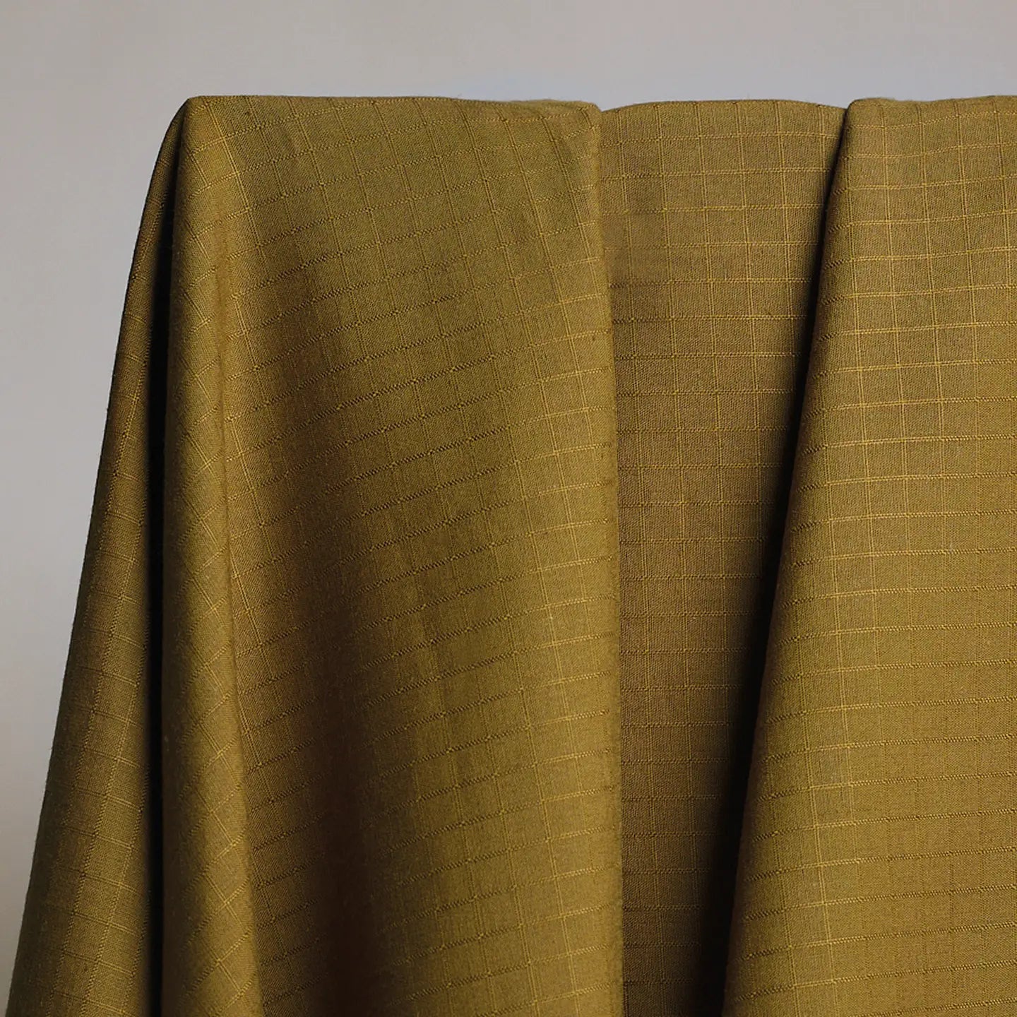 Atelier Brunette, EcoVero Viscose Windowpane, Dirty Gold