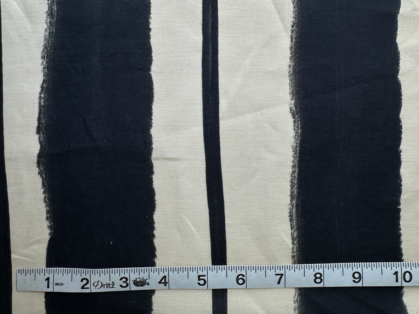 Cotton/Linen Blend, Horizontal Irregular Stripe