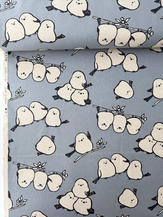 Kokka Cotton Canvas, Simply Animal - Shima Enaga Birds