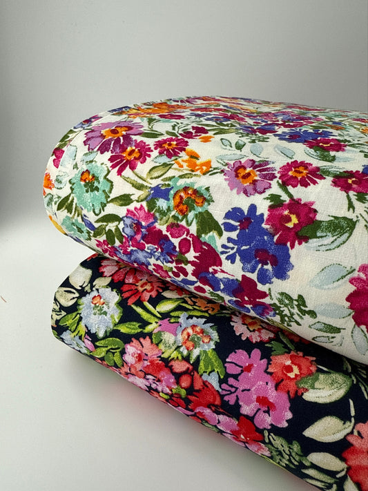 Cotton Stretch Poplin, Floral Print