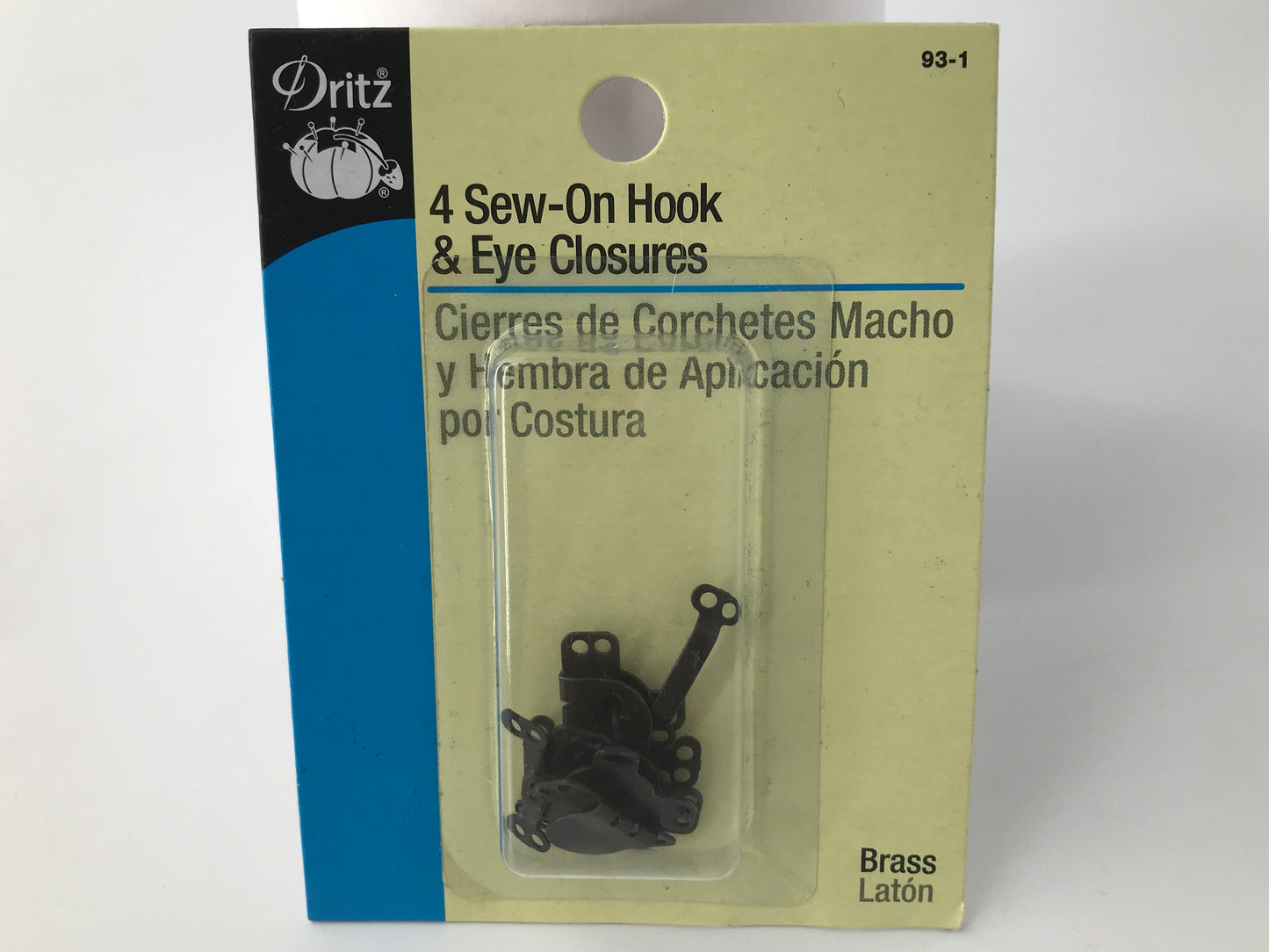 Hooks & Eyes, Skirt/Pants, Black, 4 sets