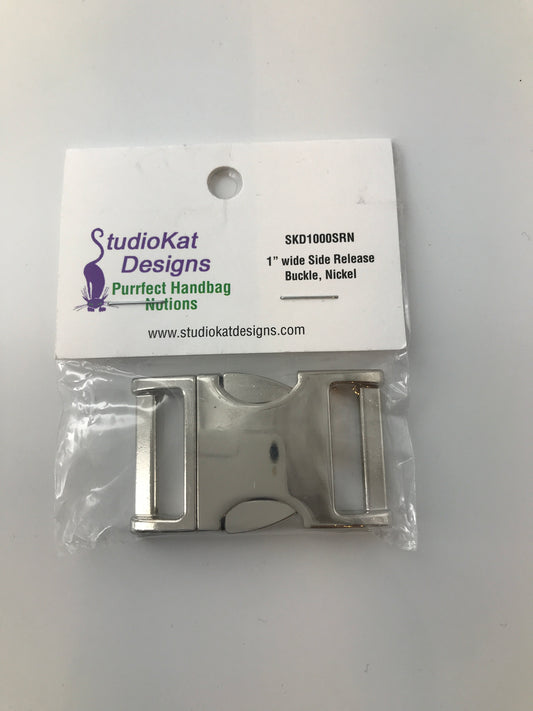 Side Release Buckle, Nickel, 1”
