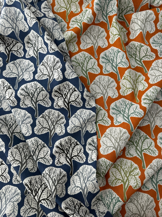 Japanese Cotton/Linen Canvas, Trees