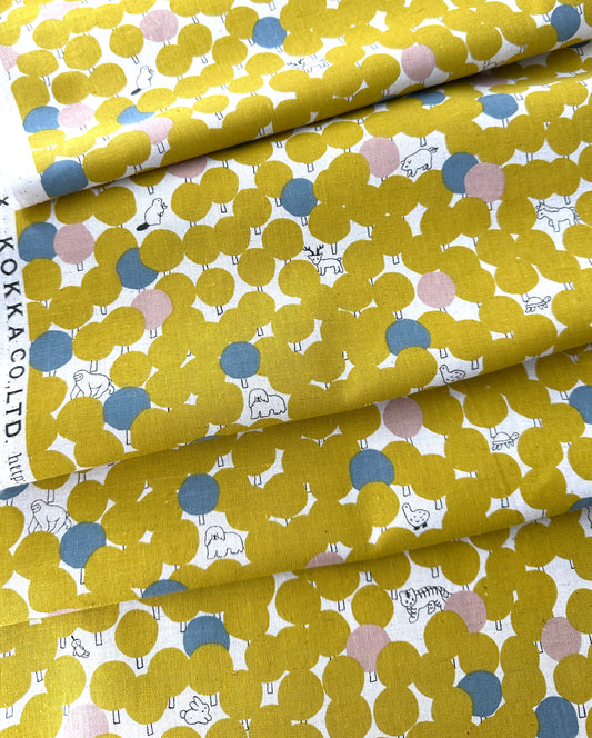 Japanese Cotton/Linen Sheeting, Tree Dot