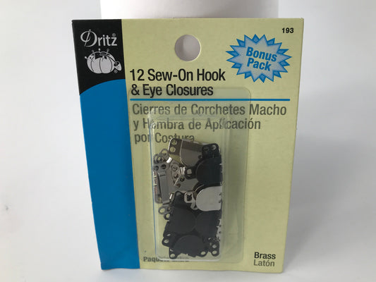 Hooks & Eyes, Skirt/Pants, 12 sets
