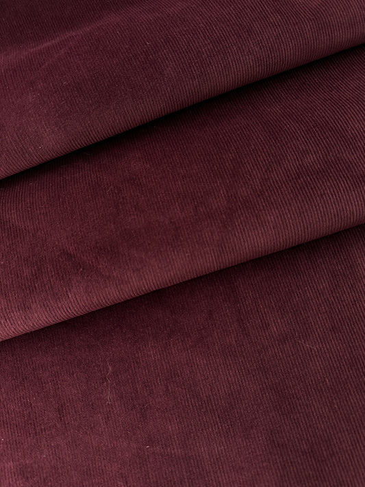 Corduroy, Cotton Stretch, 16 Wale, Burgundy