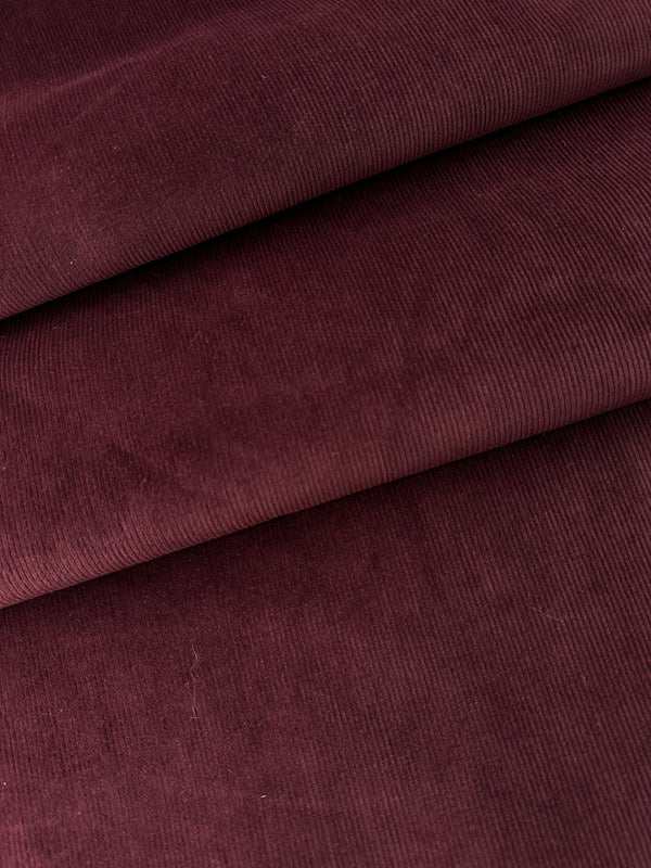 Corduroy, Cotton Stretch, 16 Wale, Burgundy