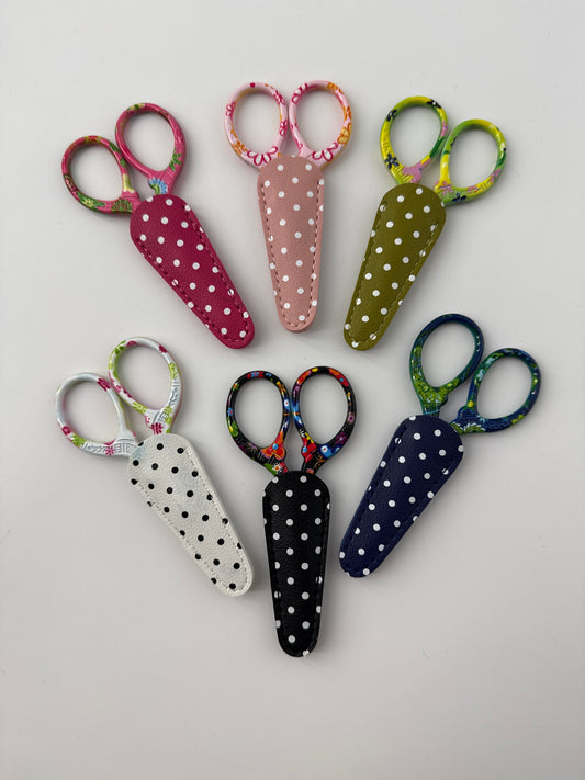 Mini Scissors in Sheaths, Assorted Colors