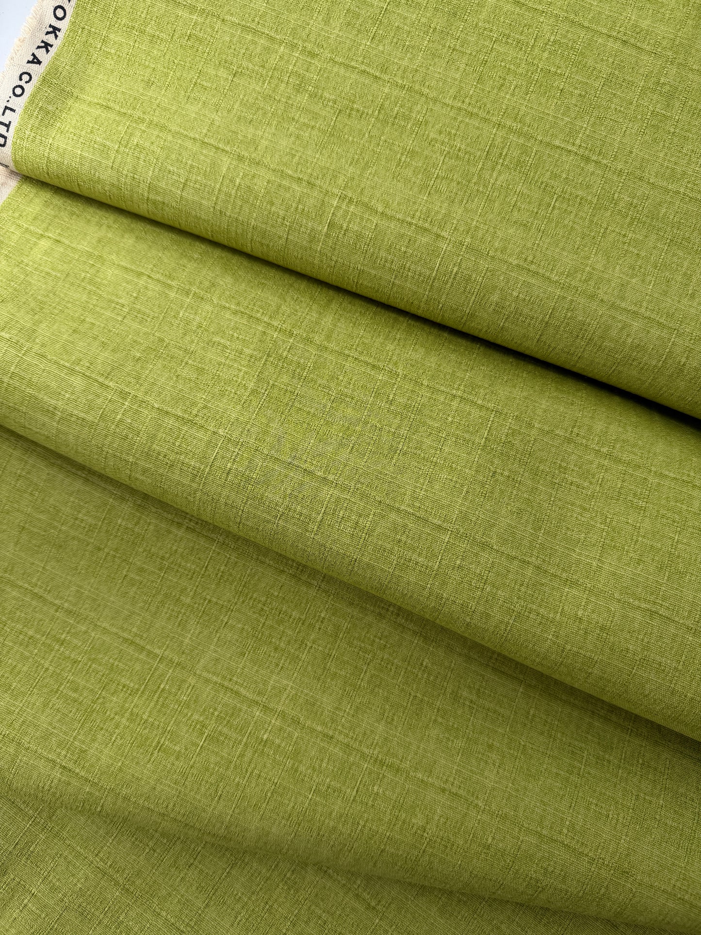 Kokka Cotton Dobby, Tsumugiya Plain - Green