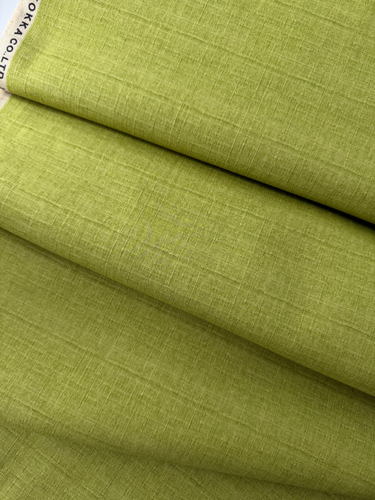 Kokka Cotton Dobby, Tsumugiya Plain - Green
