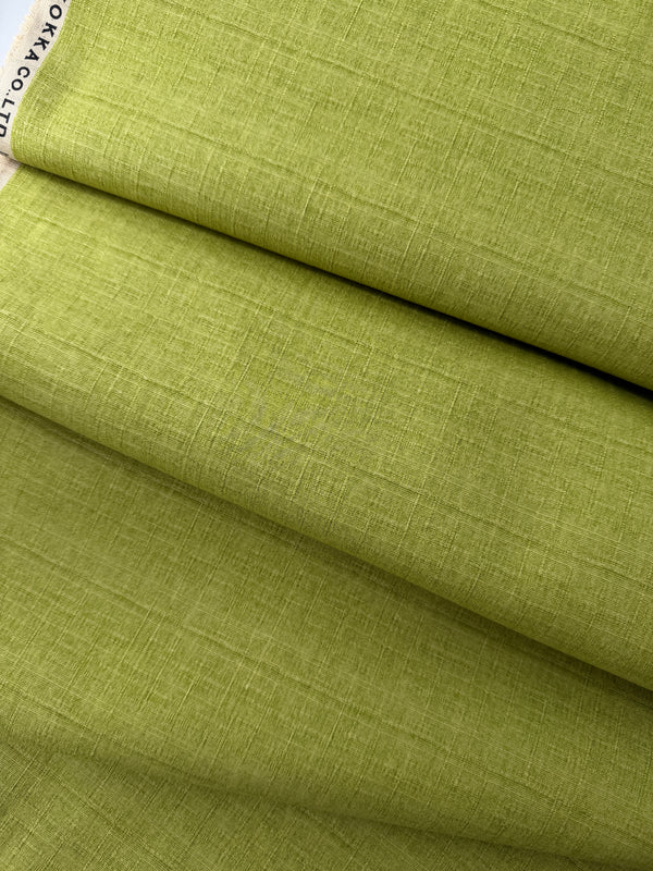 Kokka Cotton Dobby, Tsumugiya Plain - Green