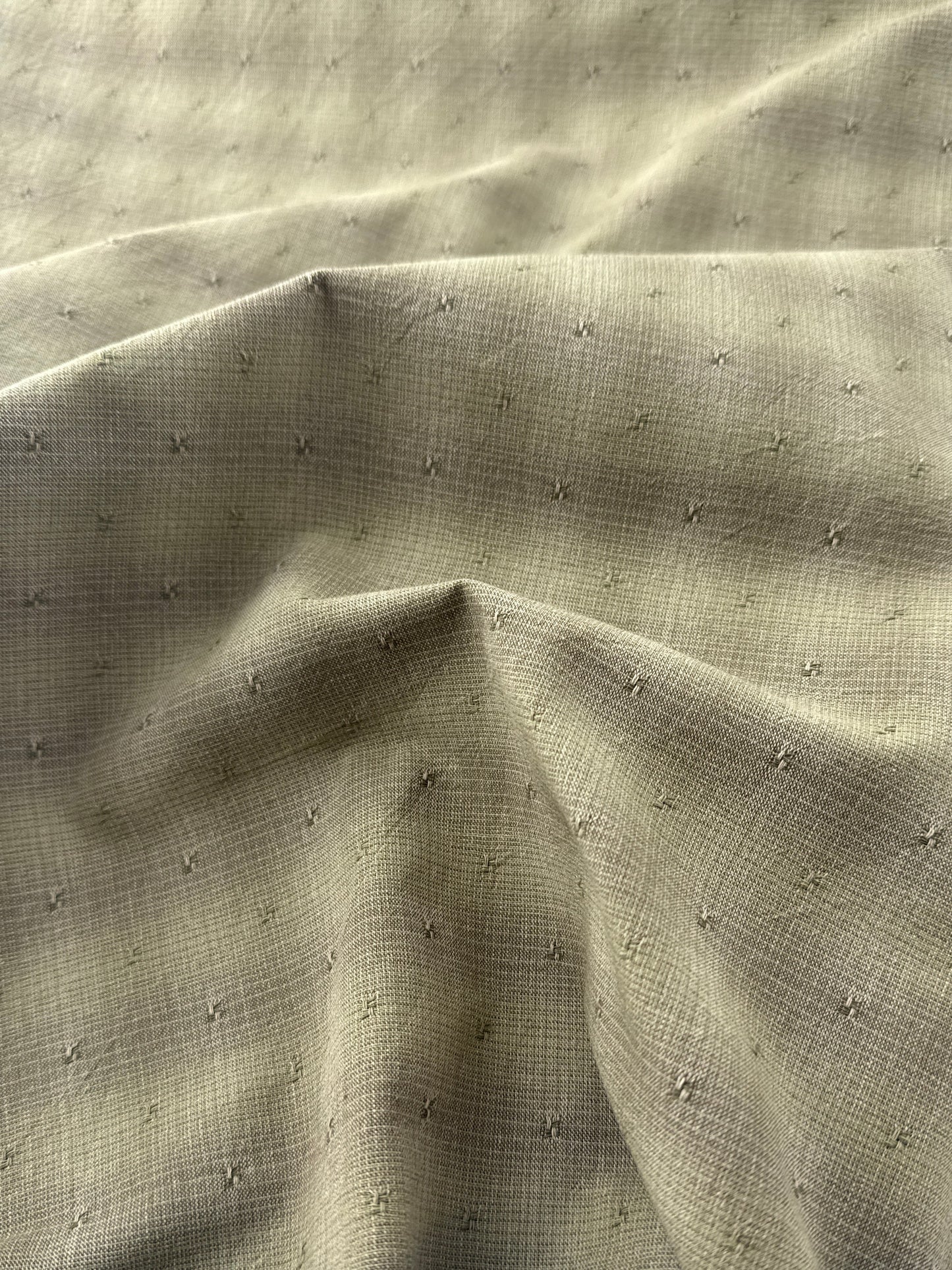 Japanese Cotton Yarn Dye Dobby, Bitter Check - Celery Ombre Plaid