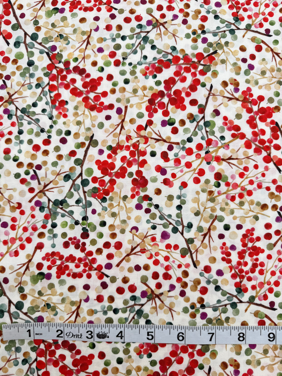 Cotton Sheeting, Very Berry Christmas