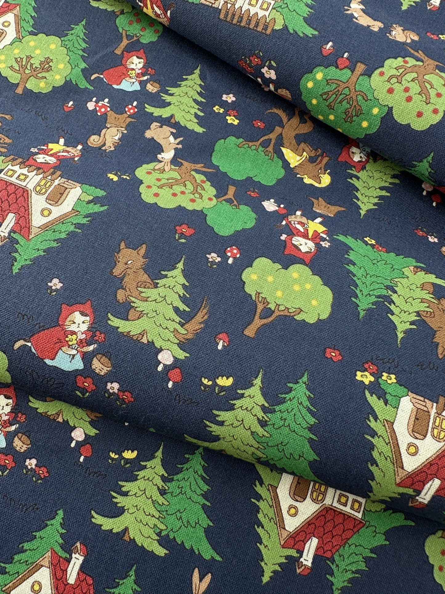 Kokka Cotton Sheeting, Chibi Petit - Little Red Riding Hood