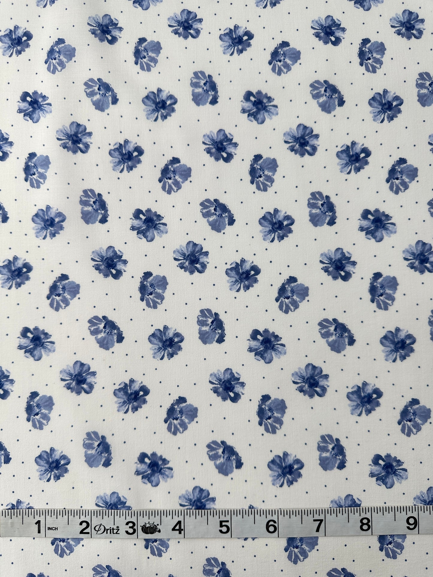Cotton Lawn, Floral Dot Print