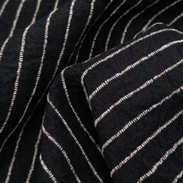 Linen/Rayon Yarn Dye Stripe – Ivory