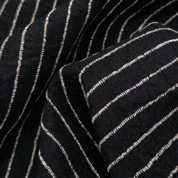 Linen/Rayon Yarn Dye Stripe – Ivory