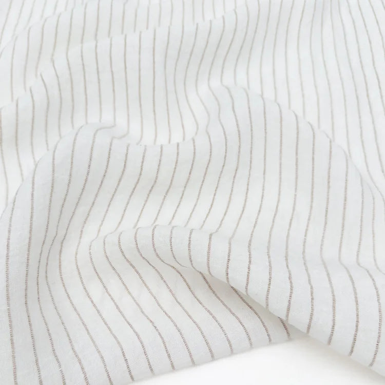Linen/Rayon Yarn Dye Stripe – Ivory