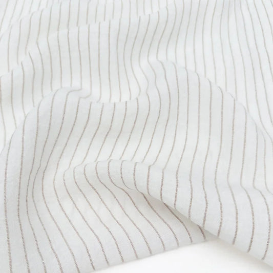 Linen/Rayon Yarn Dye Stripe – Ivory