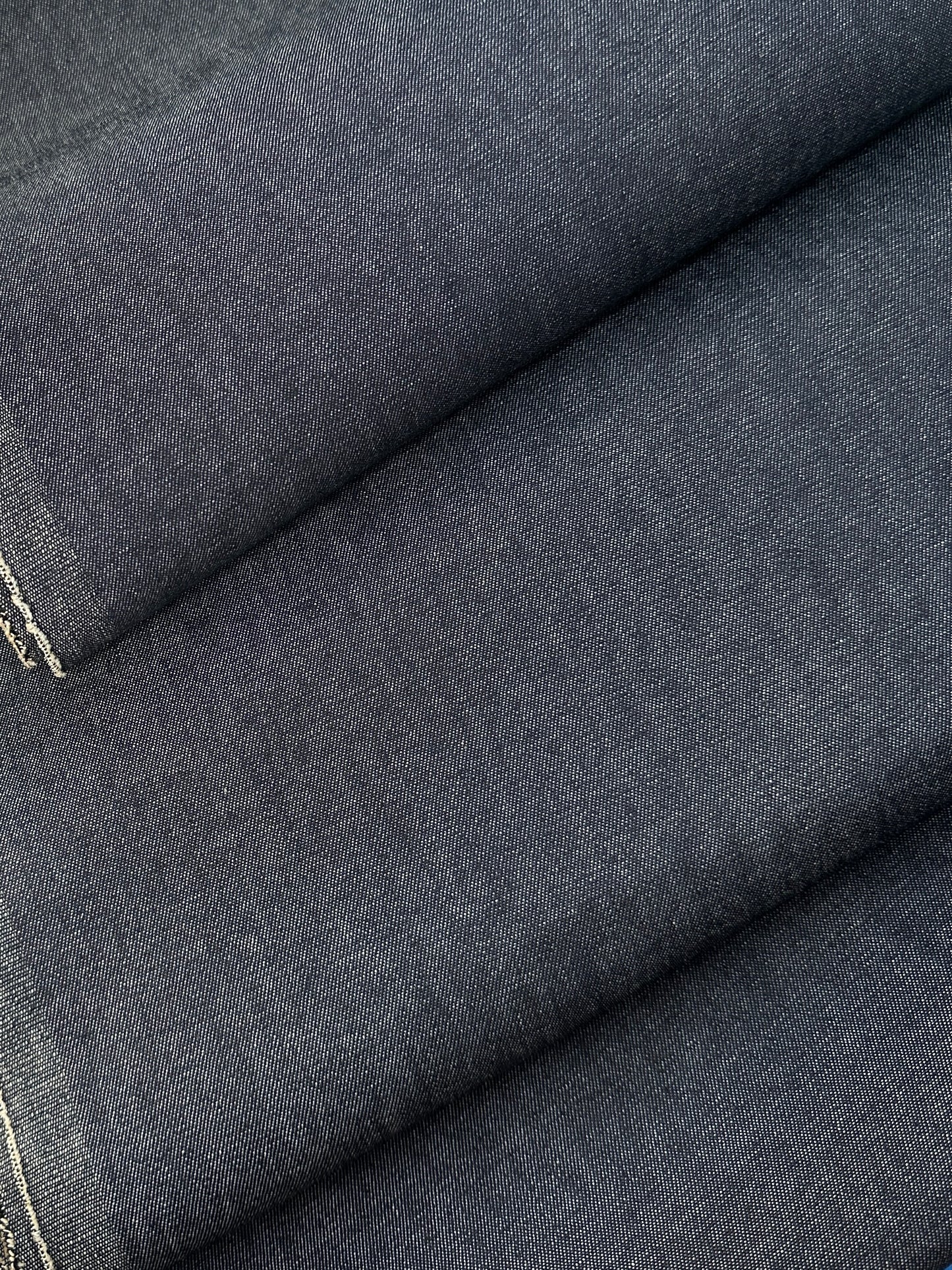 Cotton Chambray, Indigo Blue