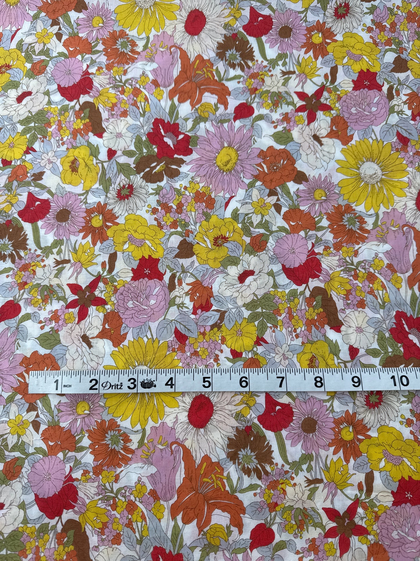 Japanese Cotton Lawn, Multicolor Floral