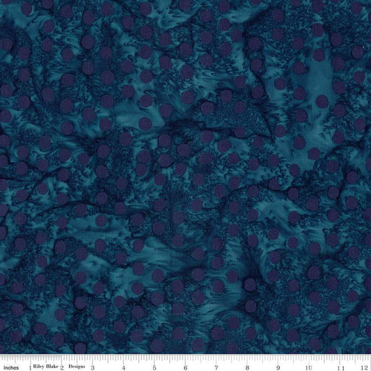 Cotton Batik, Dots Print, 108" width