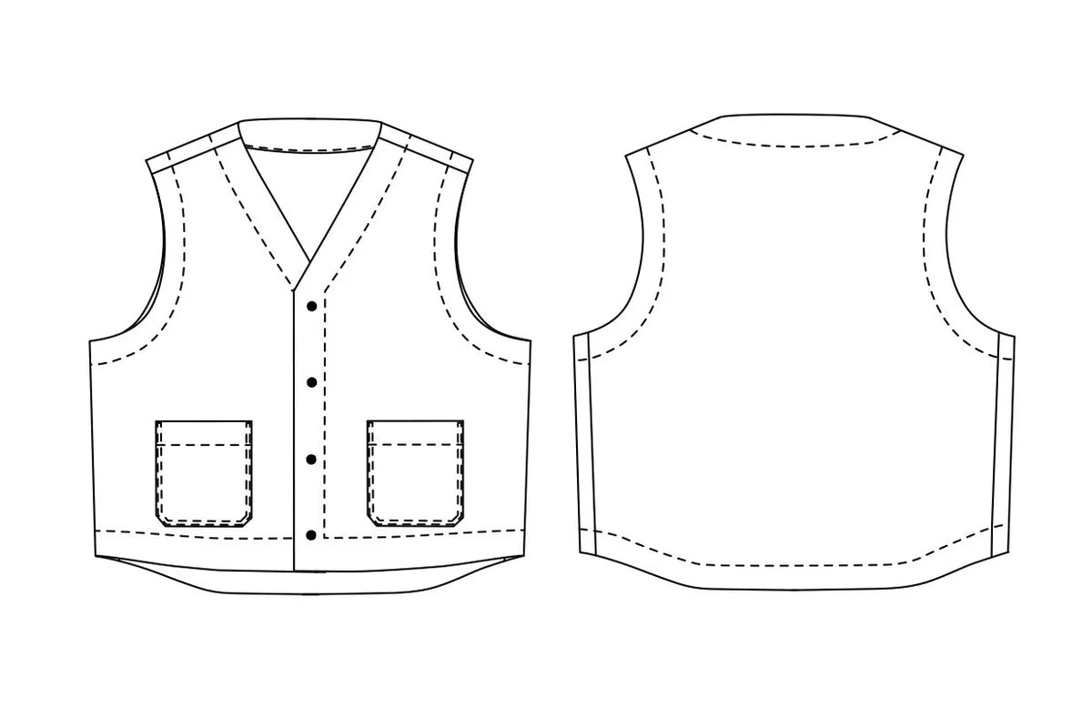 Merchant & Mills Billy Vest, UK Size 34-54