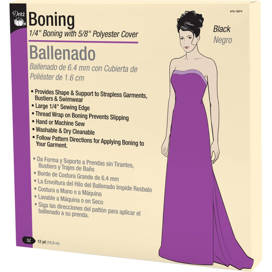 Dritz Boning, 1/4", Black
