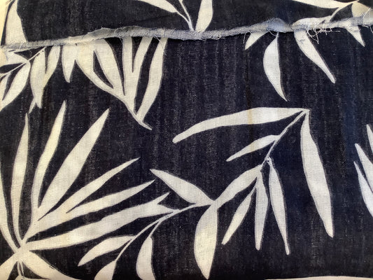Cotton, Double Gauze Leaf Print