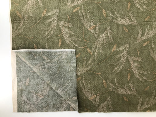 Japanese Cotton Shirting, Wheat Print, 3.5 oz