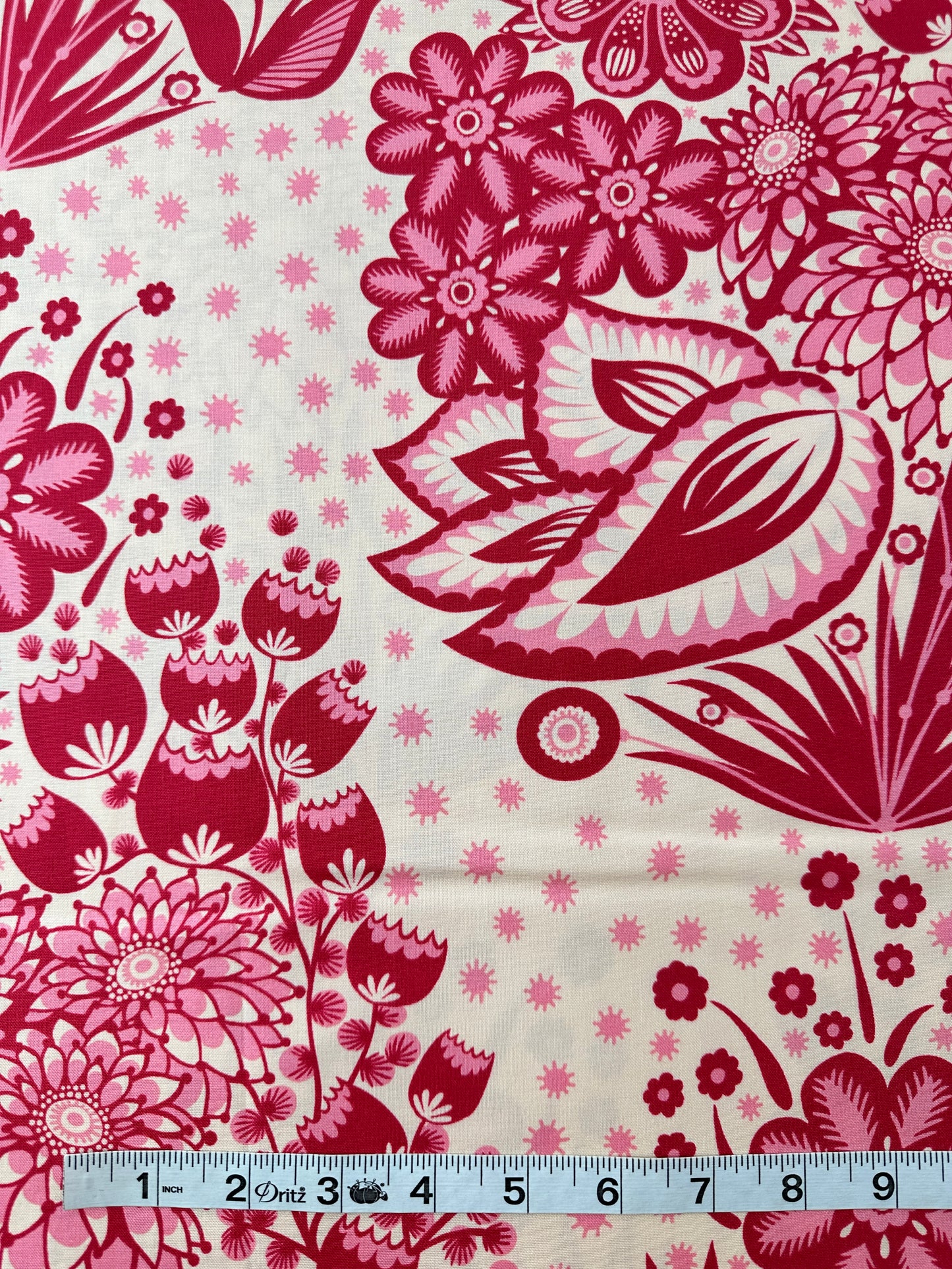 Anna Maria Cotton Sheeting, Overdressed, Totem in Red, 4.7oz