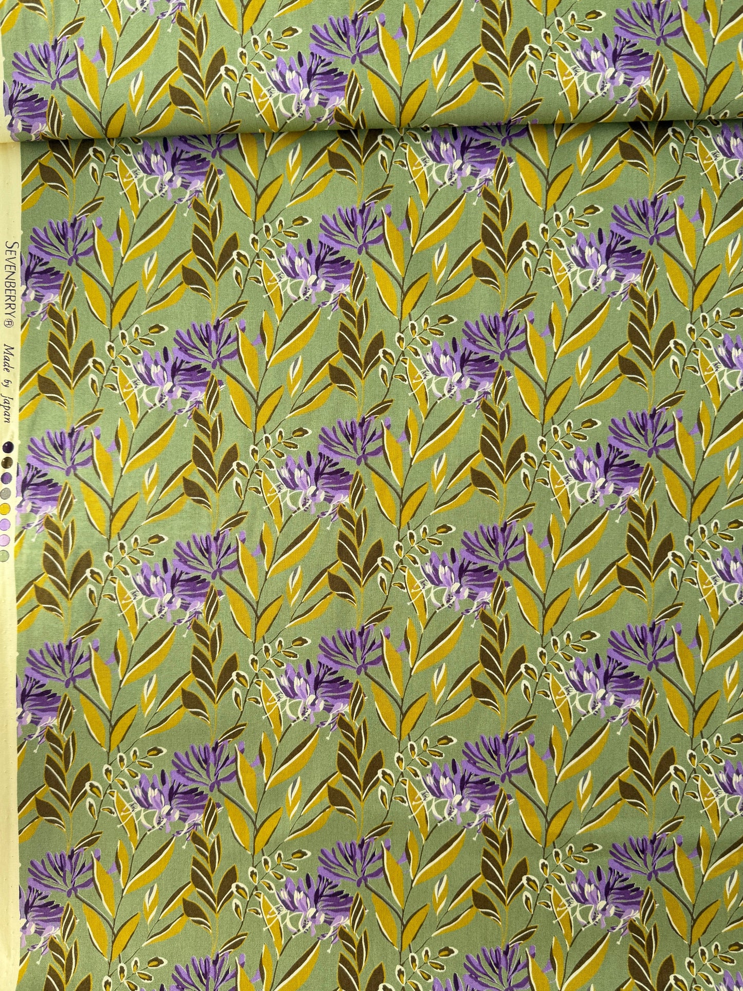 Sevenberry Cotton Poplin, Painted Botanicals