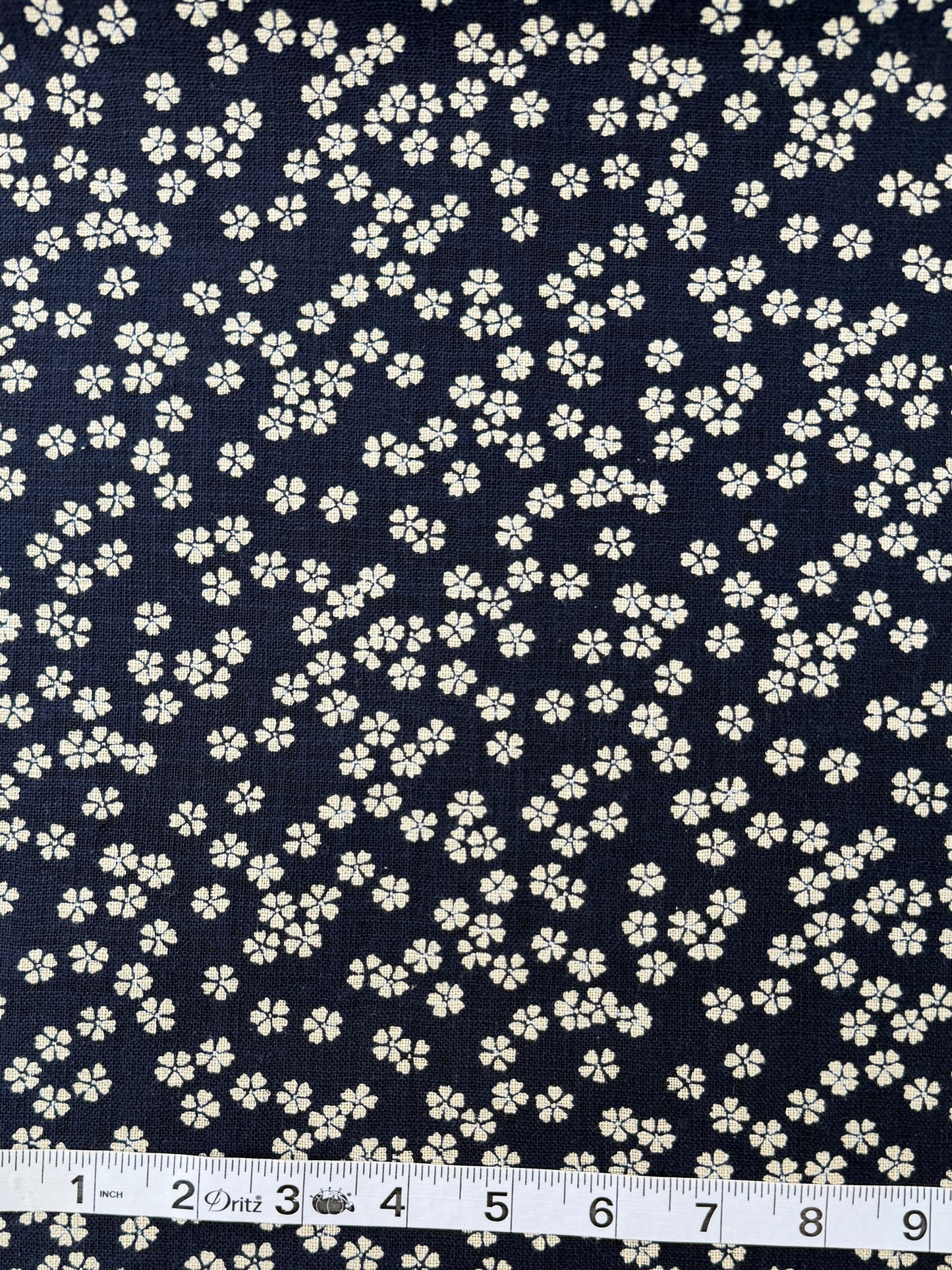 Sevenberry Cotton Sheeting, Cherry Blossoms - Rich Blue