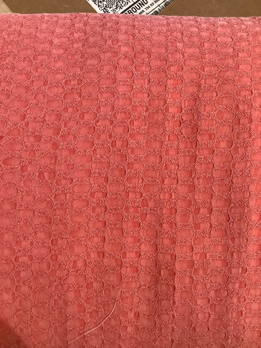 Cupro Rayon, Dobby Weave, Pink Honeycomb